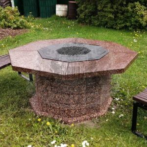 3х модульный барбекю комплекс Полированный Ночное небо